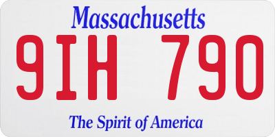 MA license plate 9IH790