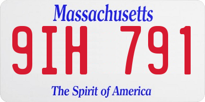 MA license plate 9IH791