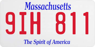 MA license plate 9IH811