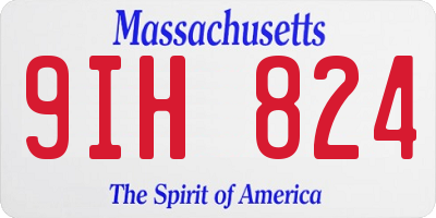 MA license plate 9IH824