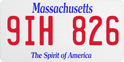 MA license plate 9IH826