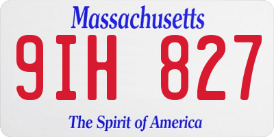 MA license plate 9IH827