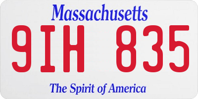 MA license plate 9IH835