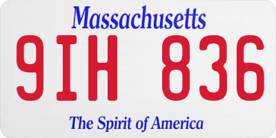 MA license plate 9IH836