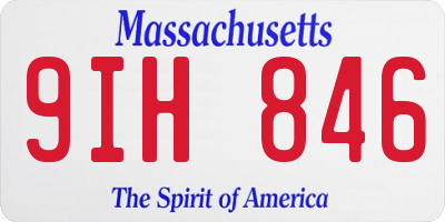 MA license plate 9IH846