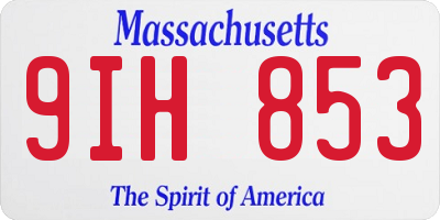 MA license plate 9IH853