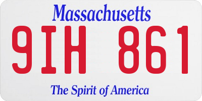 MA license plate 9IH861