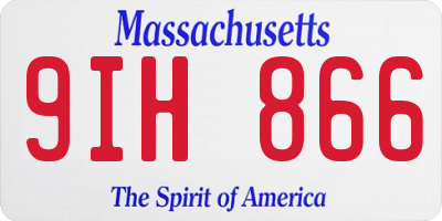MA license plate 9IH866