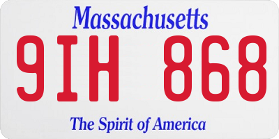 MA license plate 9IH868