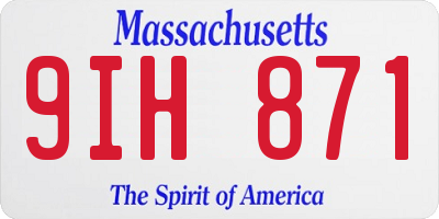 MA license plate 9IH871