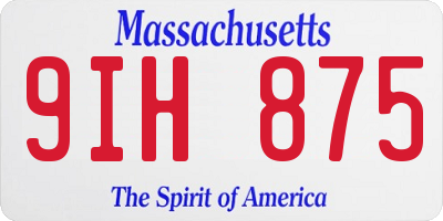 MA license plate 9IH875