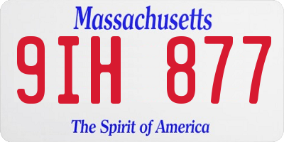 MA license plate 9IH877