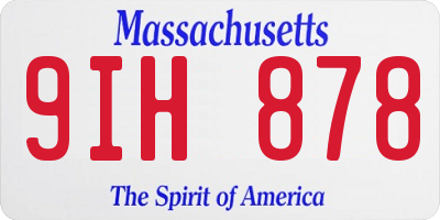 MA license plate 9IH878