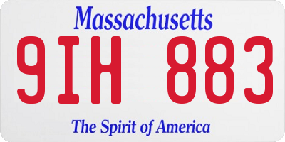 MA license plate 9IH883