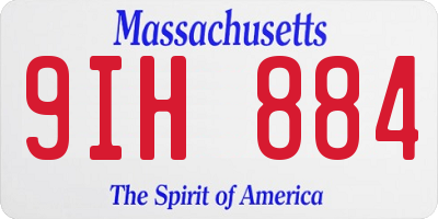 MA license plate 9IH884