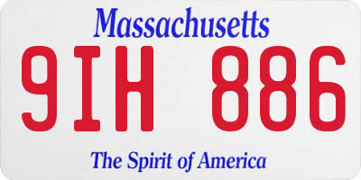 MA license plate 9IH886