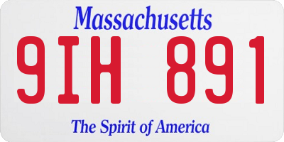 MA license plate 9IH891