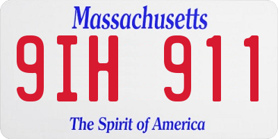 MA license plate 9IH911