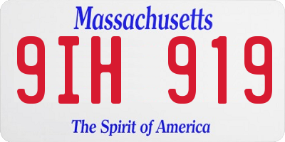MA license plate 9IH919