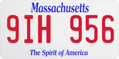 MA license plate 9IH956