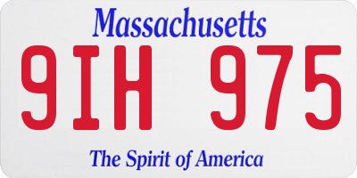MA license plate 9IH975