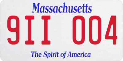 MA license plate 9II004