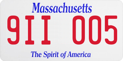 MA license plate 9II005