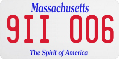 MA license plate 9II006