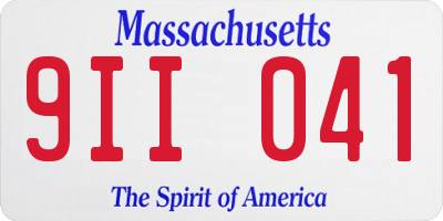 MA license plate 9II041