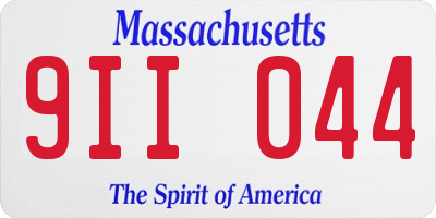 MA license plate 9II044