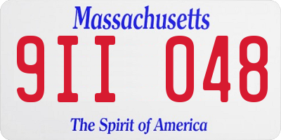 MA license plate 9II048