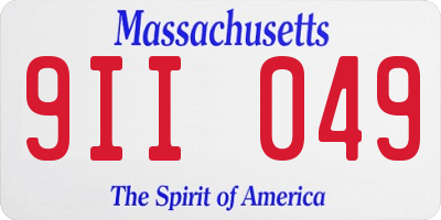 MA license plate 9II049