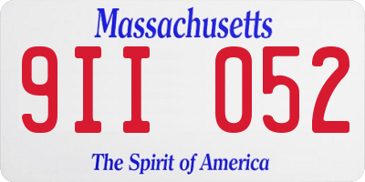 MA license plate 9II052