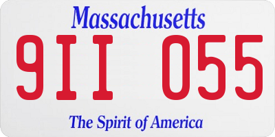 MA license plate 9II055