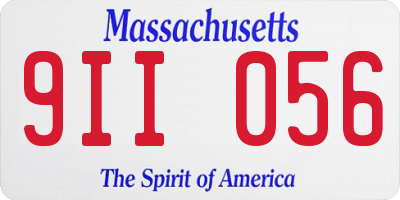 MA license plate 9II056