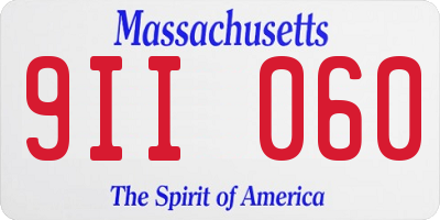 MA license plate 9II060