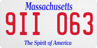 MA license plate 9II063
