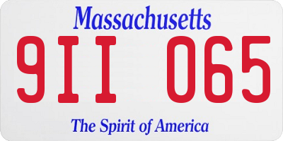 MA license plate 9II065