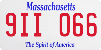 MA license plate 9II066