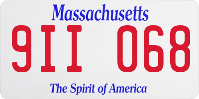 MA license plate 9II068