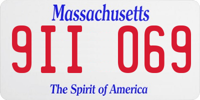 MA license plate 9II069