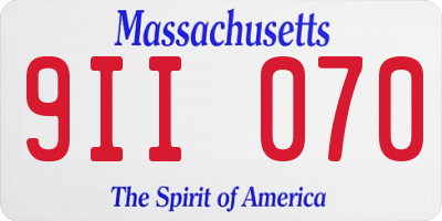 MA license plate 9II070