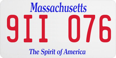 MA license plate 9II076