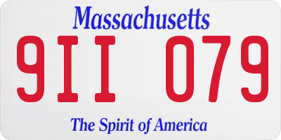 MA license plate 9II079