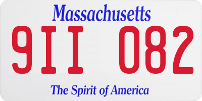 MA license plate 9II082