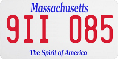 MA license plate 9II085