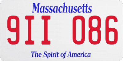 MA license plate 9II086