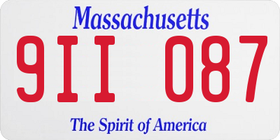 MA license plate 9II087