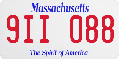 MA license plate 9II088