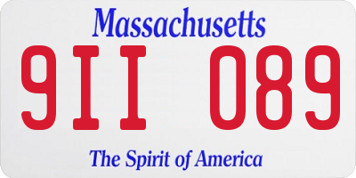 MA license plate 9II089